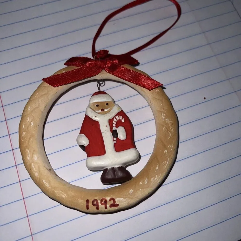 Russ Berrie Santa In A Reef 1992 Christmas Tree Ornament VGC # 5996